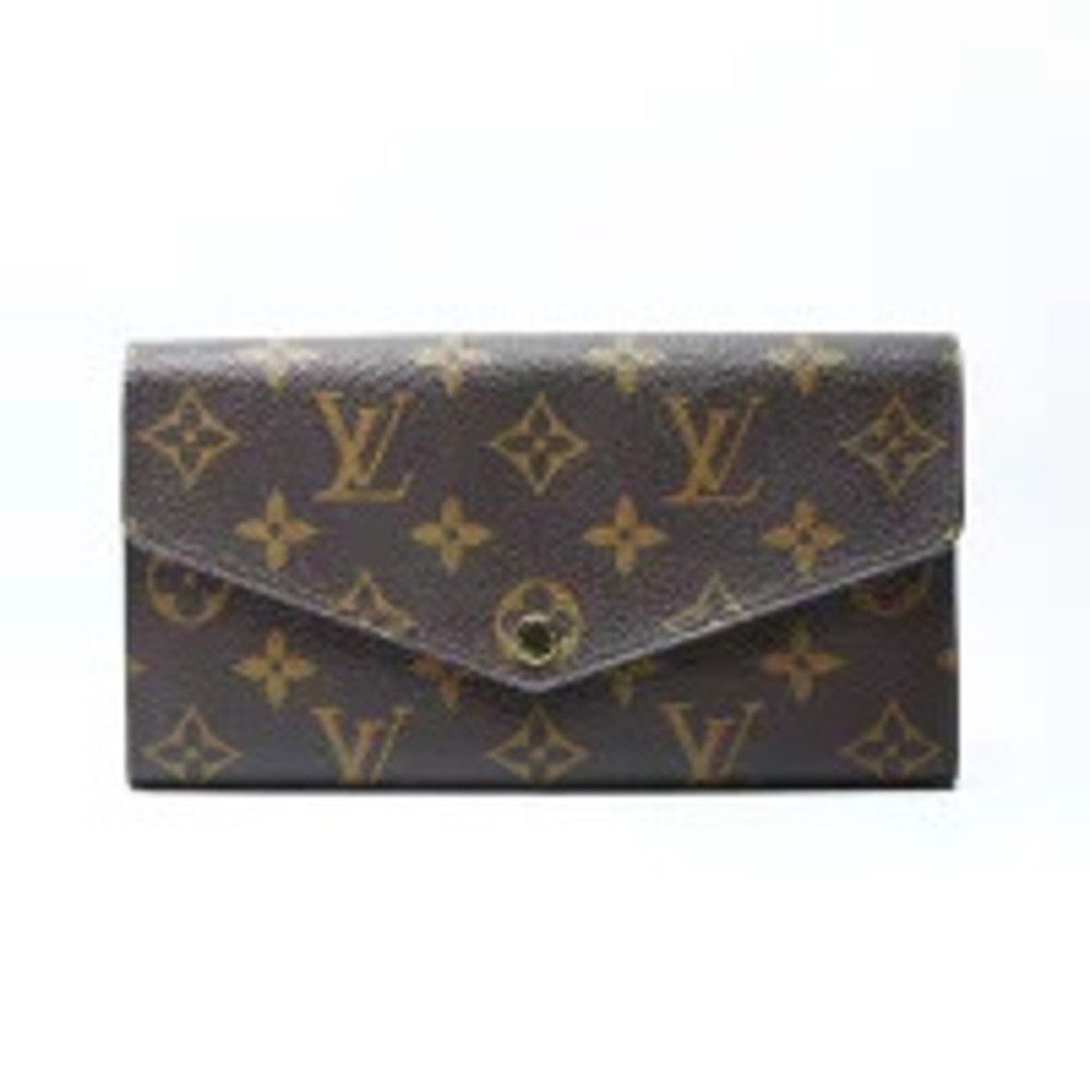 Louis Vuitton Monogram Portefeuille Sarah Long Wallet Brown